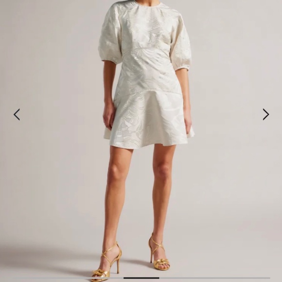 TED BAKER puff-sleeved mini dress - Picture 4 of 7